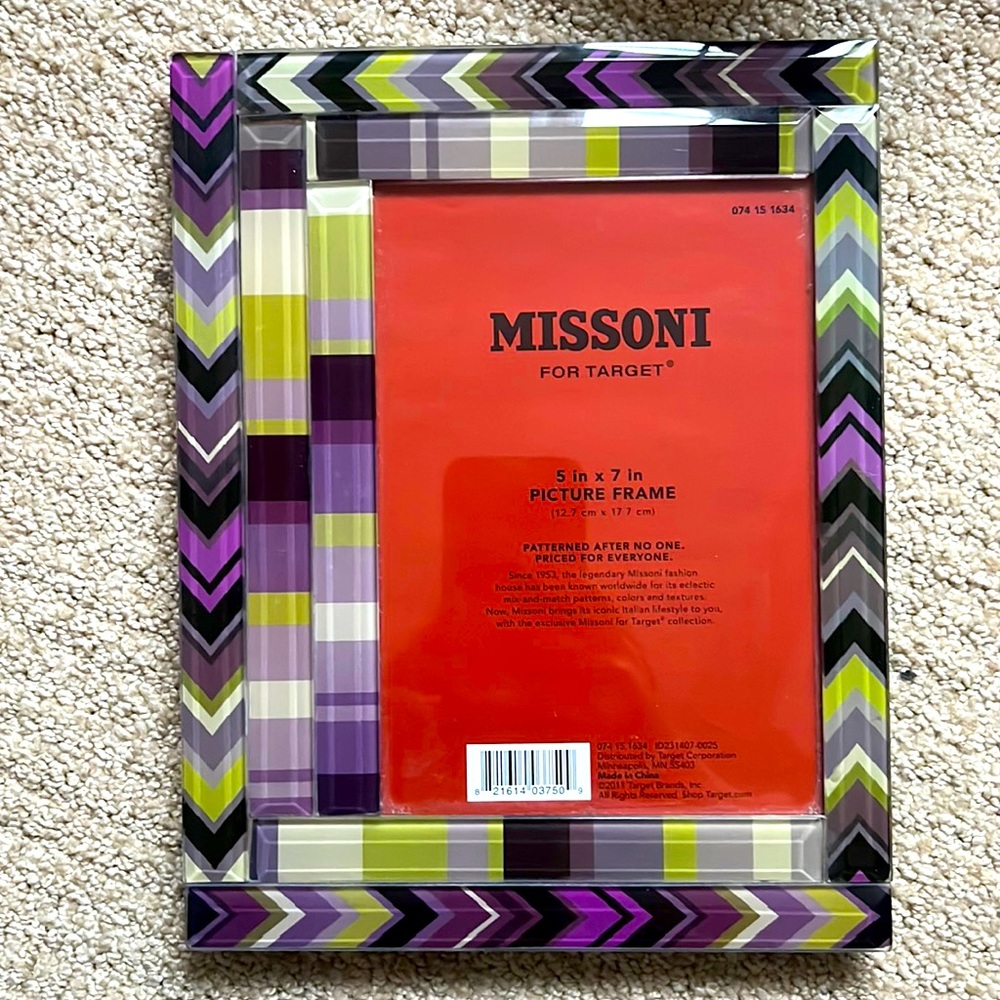 Missoni for Target 5 by 7 picture frame NWT